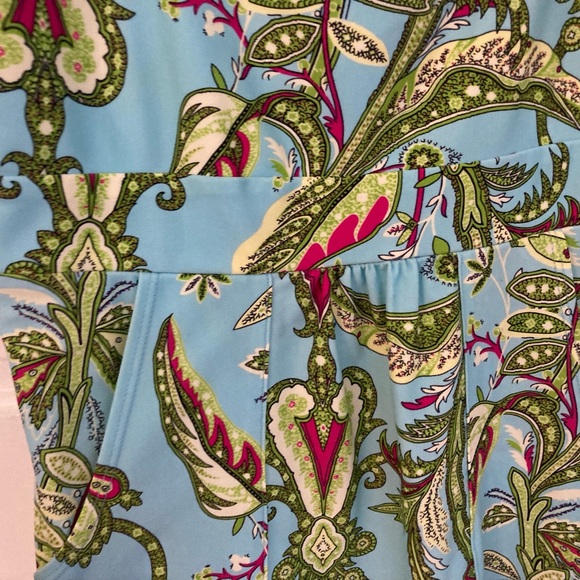Jude Connally printed dress XS - aqua blue/green - Picture 4 of 11